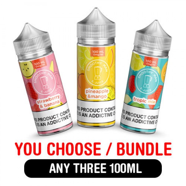 Smoothy Man 100ml Vape Juice Bundle Pick 3